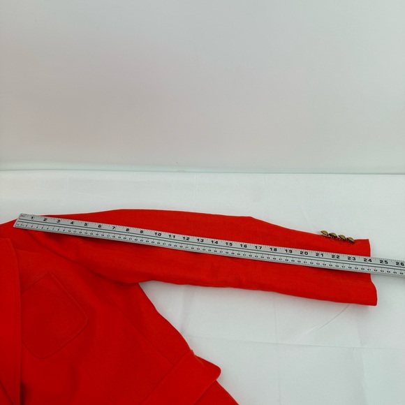 J.CREW RHODES BLAZER Size 8 Fiery Sunset IN LINEN E9766 - Picture 9 of 16